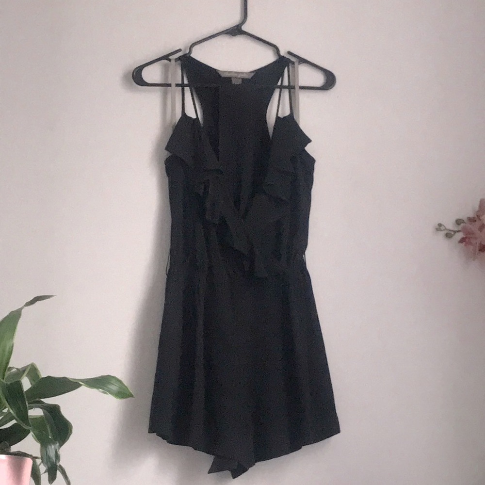 Charlie Jade silk romper. Size small. ECU. BLACK.